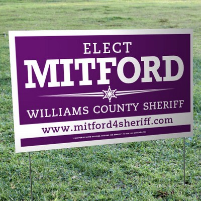 Full Color Corrugated Plastic Sign (24" x 18")