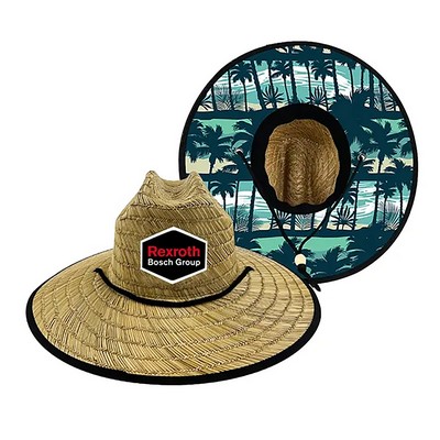 Straw Hat With Custom Patch