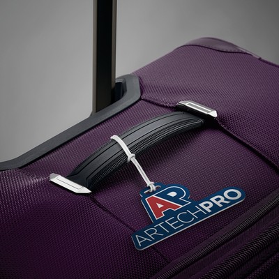 Extra Thick Plastic Custom Tag .060 white styrene 7.1 to 12 sq/in, Full Colour with 9" Loop