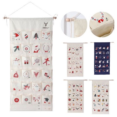 Fabric Christmas Advent Calendar with Pockets